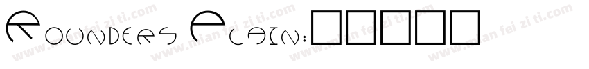 Rounders Plain字体转换